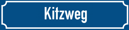 Straßenschild Kitzweg