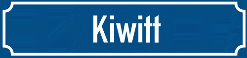 Straßenschild Kiwitt