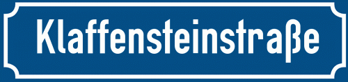 Straßenschild Klaffensteinstraße