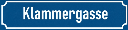 Straßenschild Klammergasse