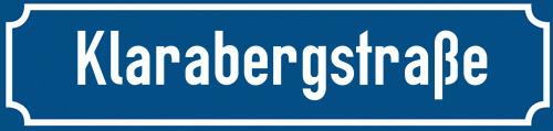 Straßenschild Klarabergstraße