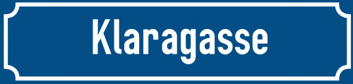 Straßenschild Klaragasse