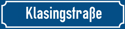 Straßenschild Klasingstraße