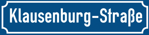 Straßenschild Klausenburg-Straße