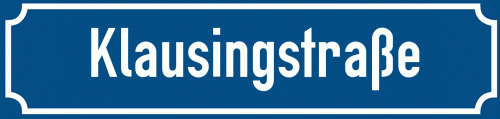 Straßenschild Klausingstraße