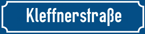 Straßenschild Kleffnerstraße