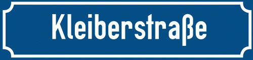 Straßenschild Kleiberstraße