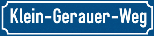 Straßenschild Klein-Gerauer-Weg