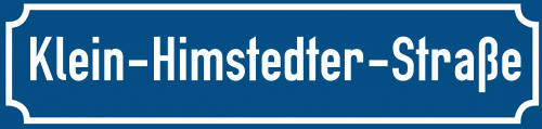 Straßenschild Klein-Himstedter-Straße