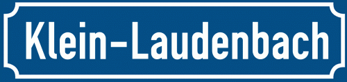Straßenschild Klein-Laudenbach