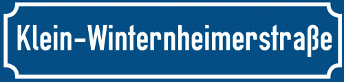 Straßenschild Klein-Winternheimerstraße