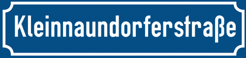 Straßenschild Kleinnaundorferstraße zum kostenlosen Download