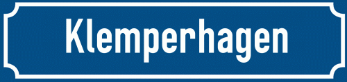 Straßenschild Klemperhagen