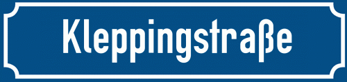 Straßenschild Kleppingstraße