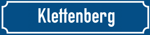 Straßenschild Klettenberg
