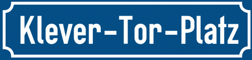 Straßenschild Klever-Tor-Platz