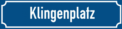 Straßenschild Klingenplatz