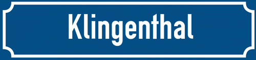 Straßenschild Klingenthal