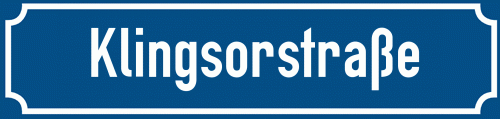 Straßenschild Klingsorstraße