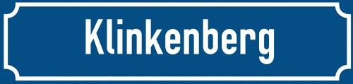 Straßenschild Klinkenberg