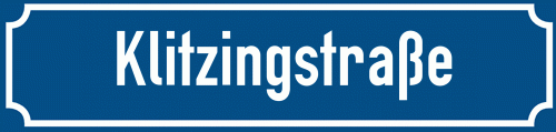 Straßenschild Klitzingstraße