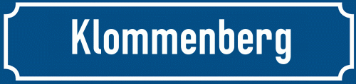 Straßenschild Klommenberg