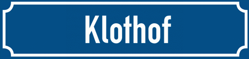Straßenschild Klothof