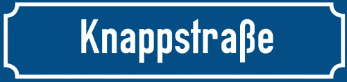 Straßenschild Knappstraße zum kostenlosen Download