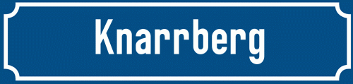 Straßenschild Knarrberg