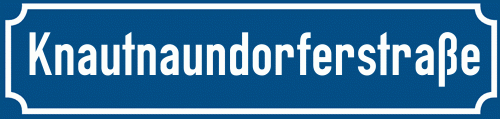 Straßenschild Knautnaundorferstraße