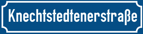 Straßenschild Knechtstedtenerstraße zum kostenlosen Download