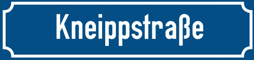 Straßenschild Kneippstraße