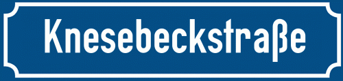 Straßenschild Knesebeckstraße zum kostenlosen Download