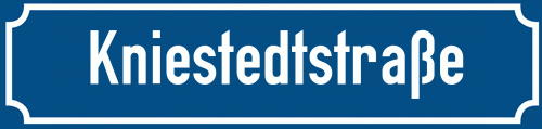 Straßenschild Kniestedtstraße