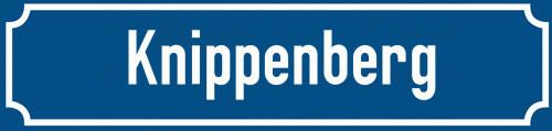 Straßenschild Knippenberg
