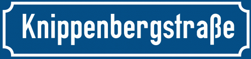 Straßenschild Knippenbergstraße
