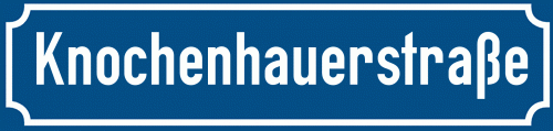 Straßenschild Knochenhauerstraße zum kostenlosen Download