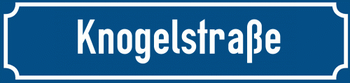 Straßenschild Knogelstraße