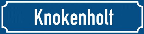 Straßenschild Knokenholt zum kostenlosen Download