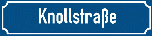 Straßenschild Knollstraße