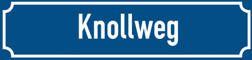 Straßenschild Knollweg