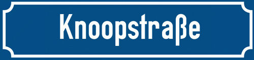 Straßenschild Knoopstraße