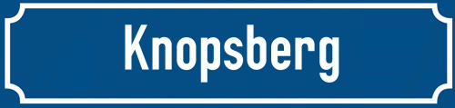 Straßenschild Knopsberg