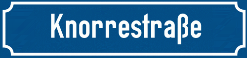 Straßenschild Knorrestraße