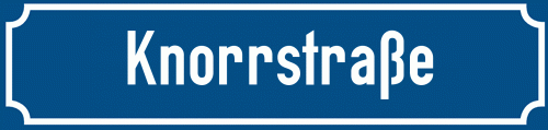 Straßenschild Knorrstraße
