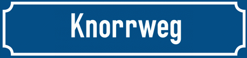 Straßenschild Knorrweg