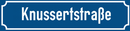 Straßenschild Knussertstraße