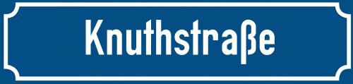 Straßenschild Knuthstraße