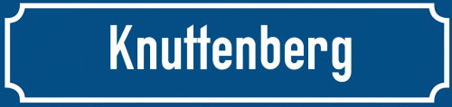 Straßenschild Knuttenberg