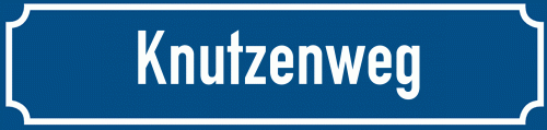 Straßenschild Knutzenweg